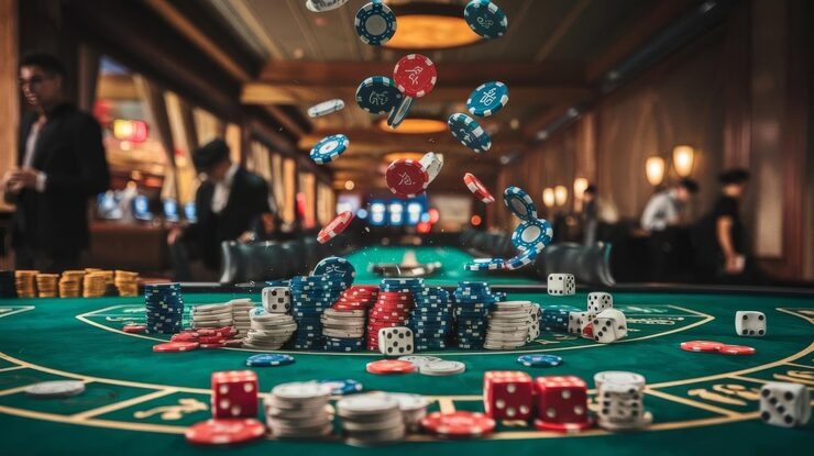 Mobile app interface showing live casino lobby